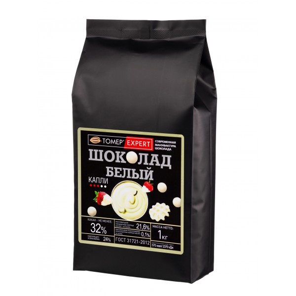 Шоколад Белый 32% в каллетах (каплях) - Томер Эксперт 1000 гр